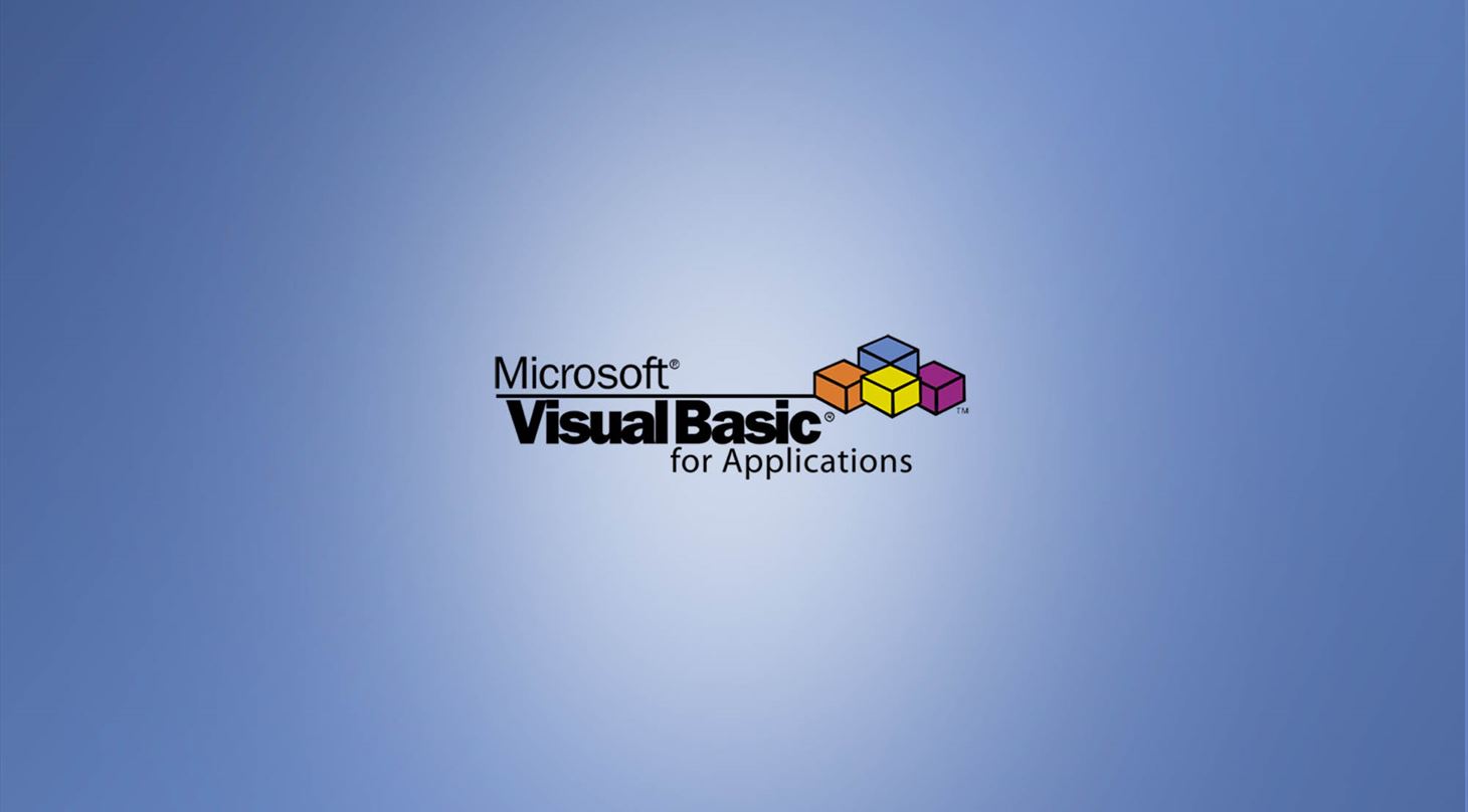 Blåt billede med VBA-logo, som er centreret i midten af billedet