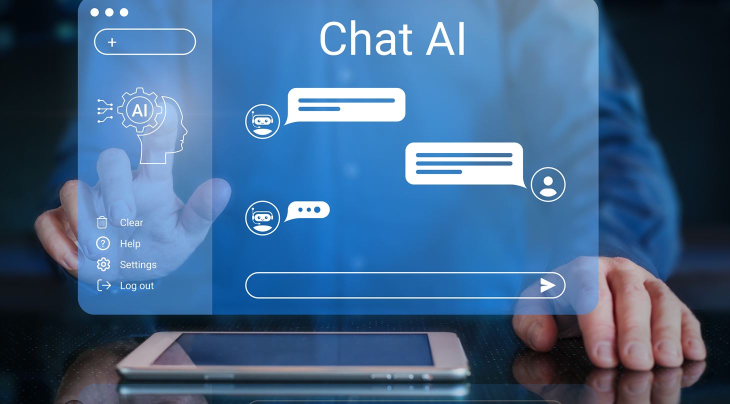 En mand chatter med ChatGPT